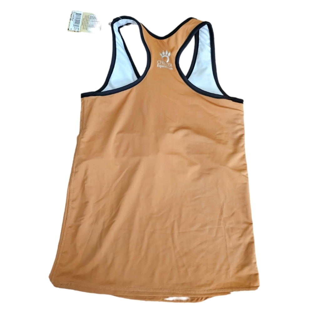Cheata Equestrian Trotter Ultimate Compression Sport Tank Top NWT DK Khaki XS - Picture 3 of 6